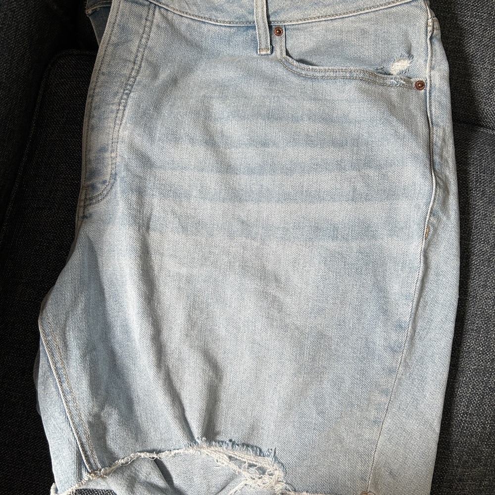 Old Navy Light Blue High-Rise Denim Shorts